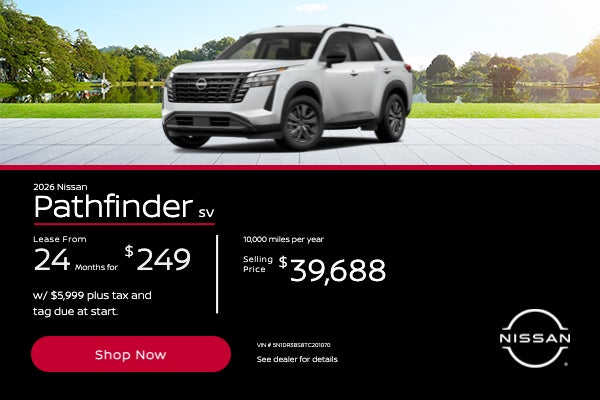 2026 Pathfinder SV Lease From 24 months for $249