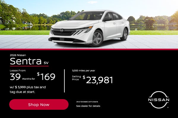 2026 Sentra SV Lease From 39 months for $169